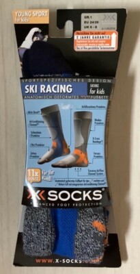 X-Socks SKI RACING SKIING for kids Gr. 1 EU 24/26 UK 6-8 Neu im OVP