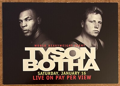 Mike Tyson vs Francois Botha 1999 Boxing Fight Pay Per View Promo VTG Postcard