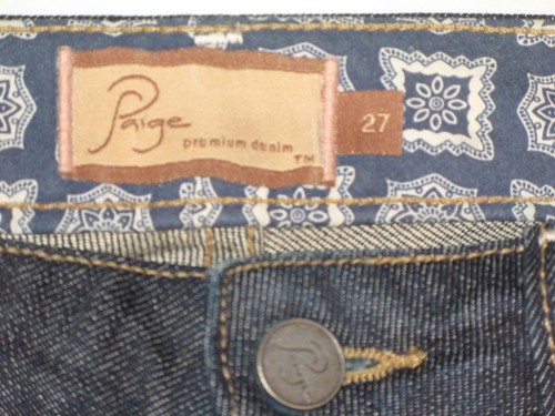 Jean acampanado Paige Robertson pierna completa tiro medio Wm talla 27-talla 28 ajuste-azul oscuro L32,5 - Imagen 7 de 10