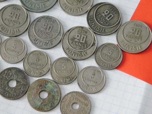 LOT piece MONNAIE FRANCS protectorat français de Tunisie ARABE tunis COLONIE - Photo 14/20