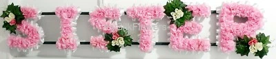 MYSILKFLOWERS SISTER Artificial Silk Funeral Tribute Any 6 Letter Name Flower Wreath MUM NAN
