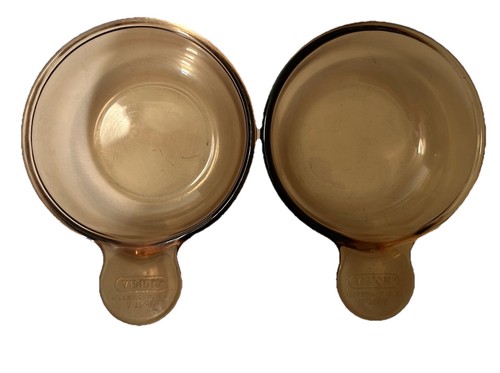 Corning Ware Visions Amber Glass, 3 Grab It Bowls W/Lids 2 Bowls No Lids V-150-B - Picture 5 of 9