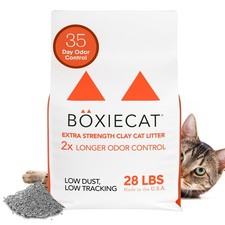 Boxie Extra Strength 35-Day Odor Control Clumping Clay Cat  Kitty Litter 28lb
