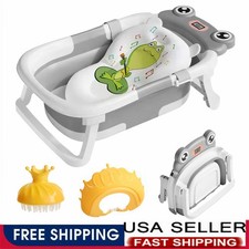Foldable Baby Bath Tub Newborn Safety Collapsible Portable Infant Shower Bathtub