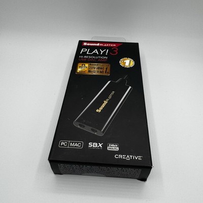Creative Labs Sound Blaster Play! 3 USB External Sound Card Adapter New Sealed