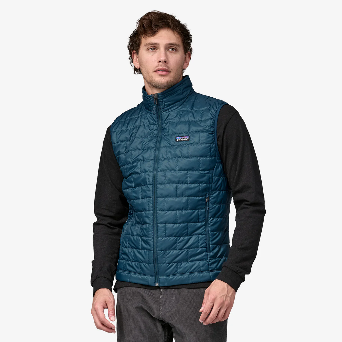 $189 NWT Patagonia Men's Nano Puff Primaloft Vest Sz M Lagom Blue