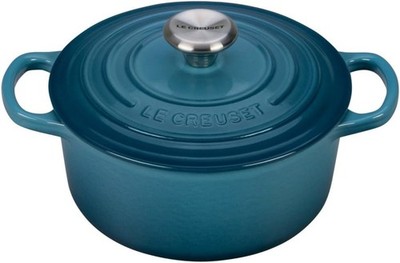 Le Creuset Signature Cocotte Ronde 18cm Marine Blue Enamel Cast