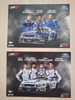 24h Spa 2026 HRT Ford Mustang 2x mit original Unterschriften