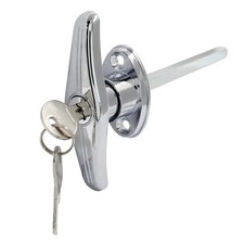 Bonsicoky Garage Door T-Handle Lock with 2 Keys, Universal Silver