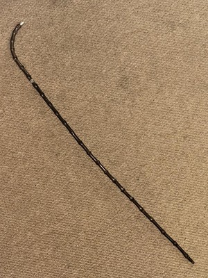 Edwardian Whangee Bambus Lehrer Stock - gepunzt 1901 Silber Einrichtung