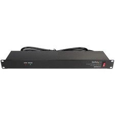 StarTech.com 8 Outlet Horizontal 1U Rack Mount PDU Power Strip for Network Se...