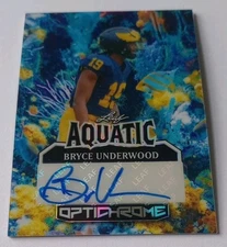 Bryce Underwood 2025 Leaf Optichrome Aquatic Coral Reef Auto 1/1 Michigan WOW 👀