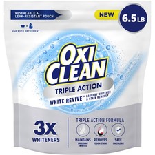 OxiClean Triple Action White Revive Laundry Whitener 104 Ounce (Pack of 1)