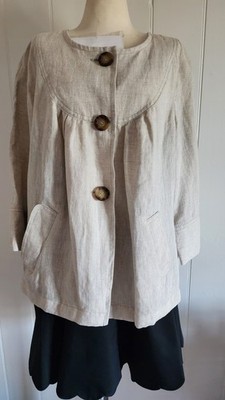 Marina Rinaldi Sport Linen Jacket, Size 23