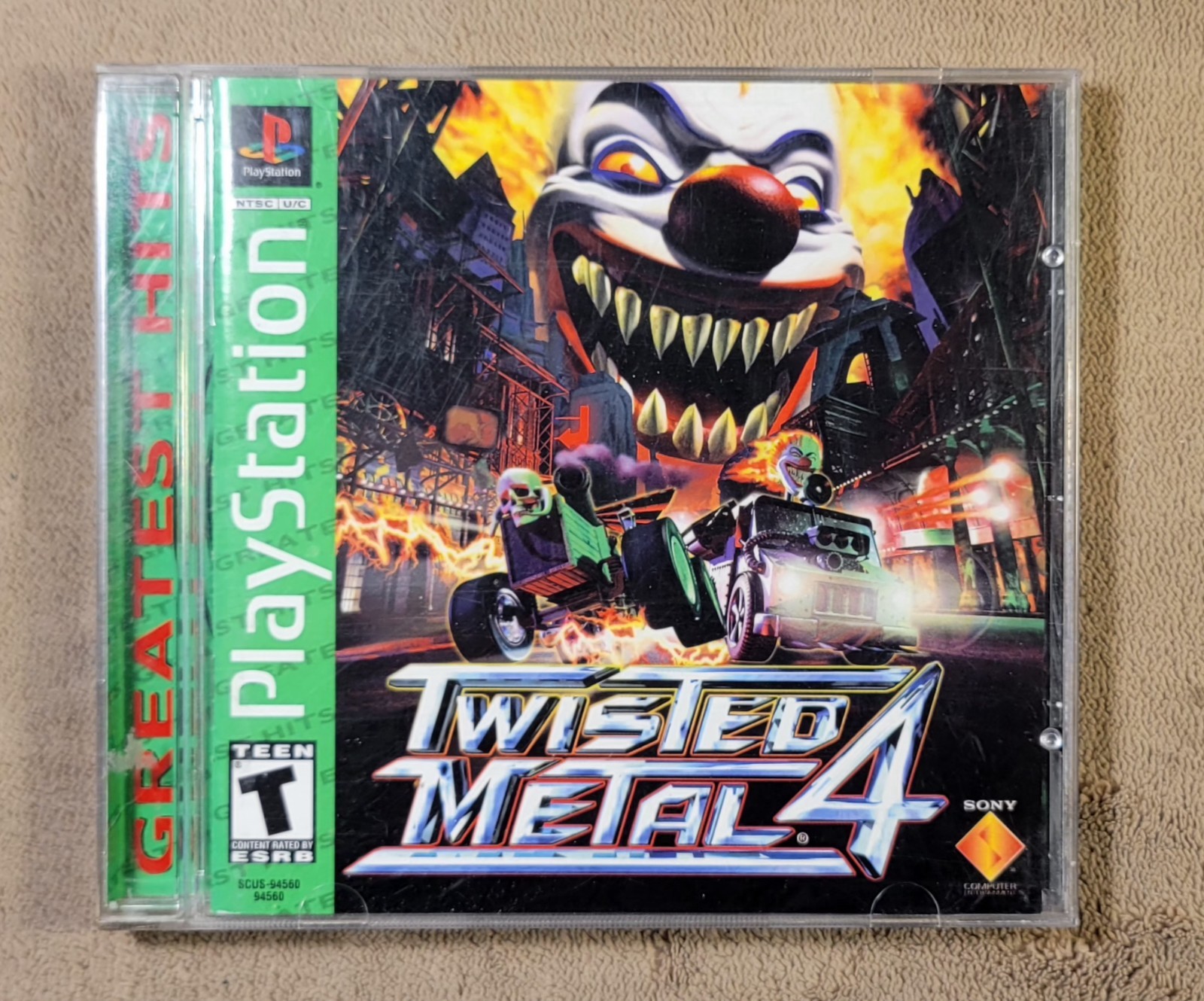 Twisted Metal 4 PS1 (Sony PlayStation 1) Tested W/Manual 
