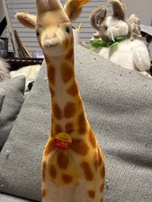 Large Mohair Steiff Giraffe ALL Tags Fabulous 21" Near Mint