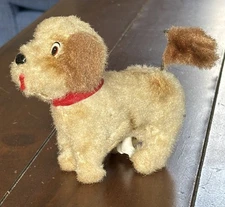 1960’s Vintage Made In Japan Mechanical Wind Up Spinning Toy Terrier Dog Works