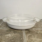 Vintage Corning Ware Grab It White Oval Casserole P-14-B  w/Pyrex Lid P-14-C