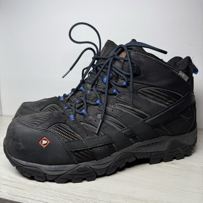 Merrell Men's Moab 2 Vent Mid Waterproof CT Black Work Boot Size 12