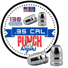 PUNCH Airguns USA 👊 .357 130grn. Pellets PCP Big Bore 50 Count (Airguns Only)