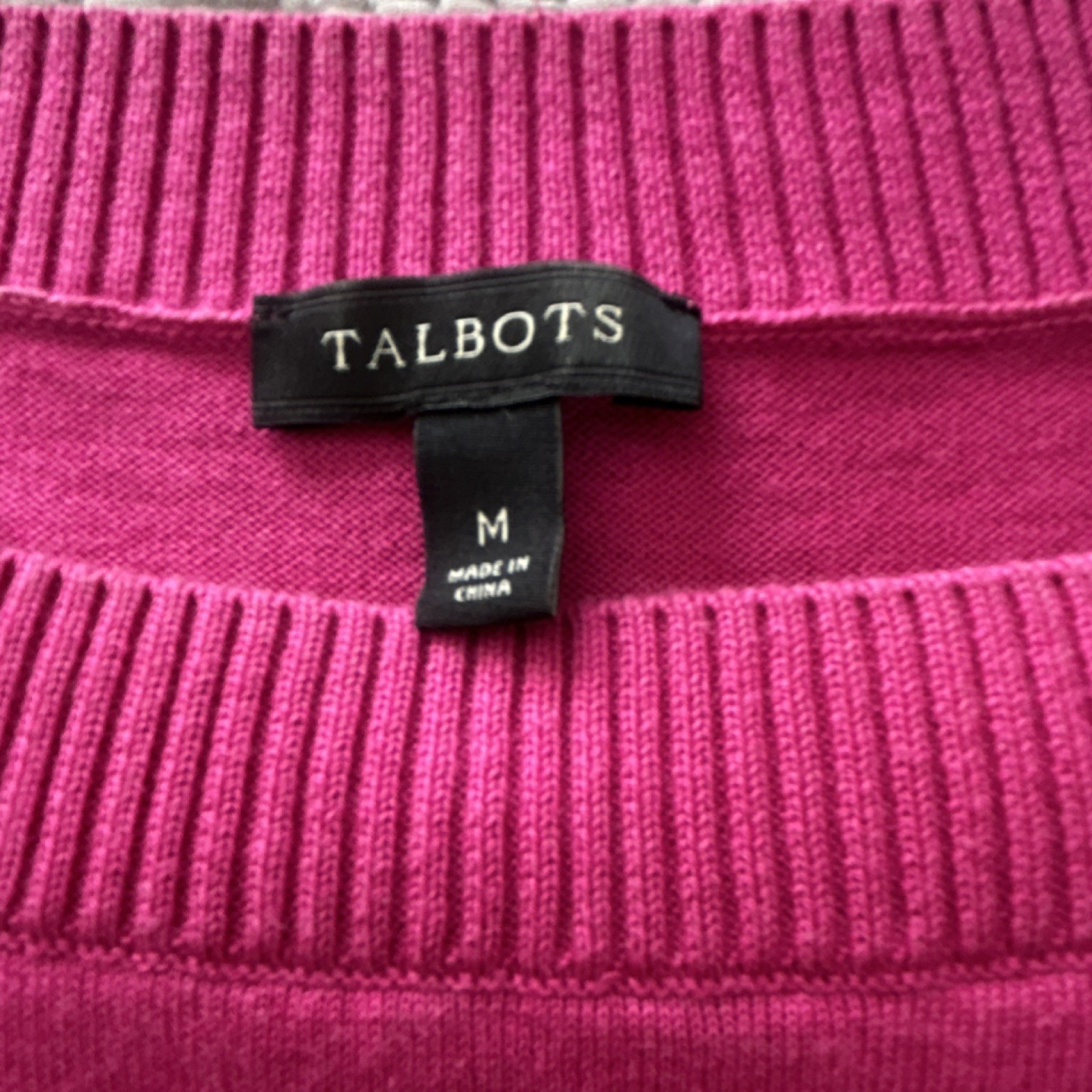 Talbots Knit Pullover Sweater Button Shoulder Pin… - image 2