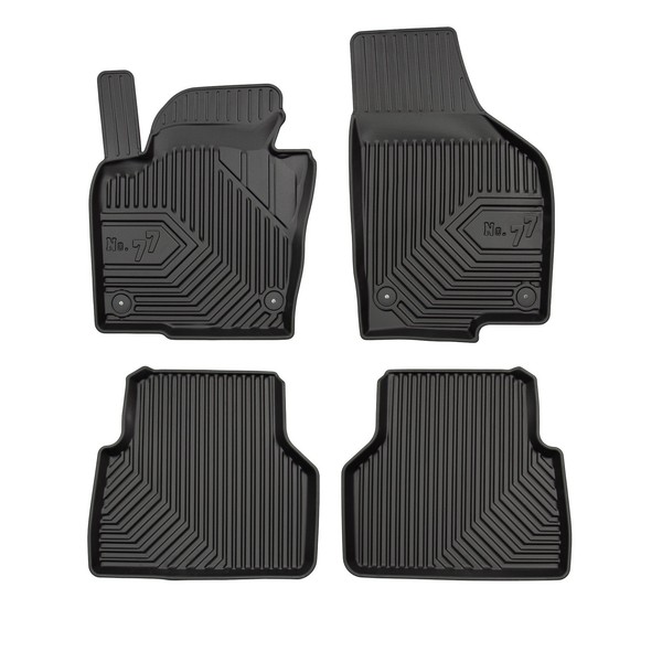 FußMatten Gummimatten No.77 FüR Vw Tiguan I 2007-2016 Tpe Gummi Schwarz 4 Tlg-image