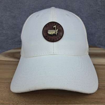 Masters Hat Cap Leather Strap Back Cream Circle Logo Augusta