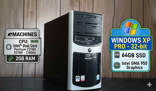 Windows Xp Emachines eMachines Windows XP Pro PC Intel Dual Core Pentium E2180 CPU, 2GB RAM ...
