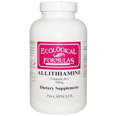 Ecological Formulas Allithiamine Vitamin B1, 50 250 Count (Pack of 1), White