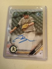 2019 Bowman Chrome Draft Tyler Baum AUTOGRAPH #CDA-TB Rookie Baseball Card