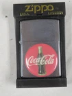 Vintage Zippo Lighter Coca Cola sealed NIB # 200 brushed chrome w/guarantee