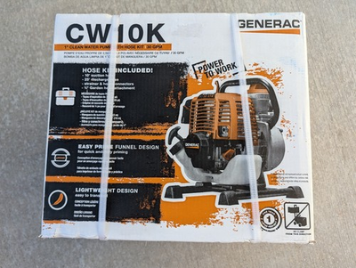 #ad Generac CW10 2HP Gas Powered Clean Water Pump with Hose Kit 30GPM $225.00