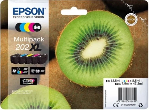 Genuine Epson 202XL Multipack Ink Cartridges (T02G7)