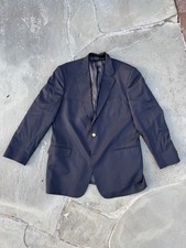 Brooks Brothers 346 Men  s Navy Blue 100 Wool Blazer Sport Coat 46L Gold Button