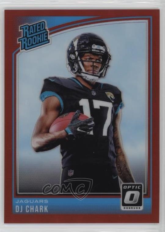 2018 Donruss Optic Rated Rookie Red Prizm /99 DJ Chark Jr #165 Rookie RC