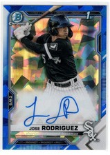2021 Bowman Chrome Rookie RC Blue Sapphire Jose Rodriguez Auto SP | White Sox