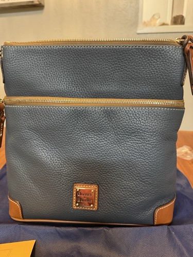 Dooney & Bourke Pebble Leather Crossbody Bag Dark Grey. New With Tags - Picture 3 of 9