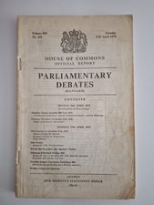 Old House Of Commons Parliamentary Debates Book Northern Ireland 1973