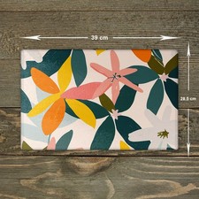 Flowers Glass Chopping Board - Cutting Board Worktop Saver Green Pink Orange A3