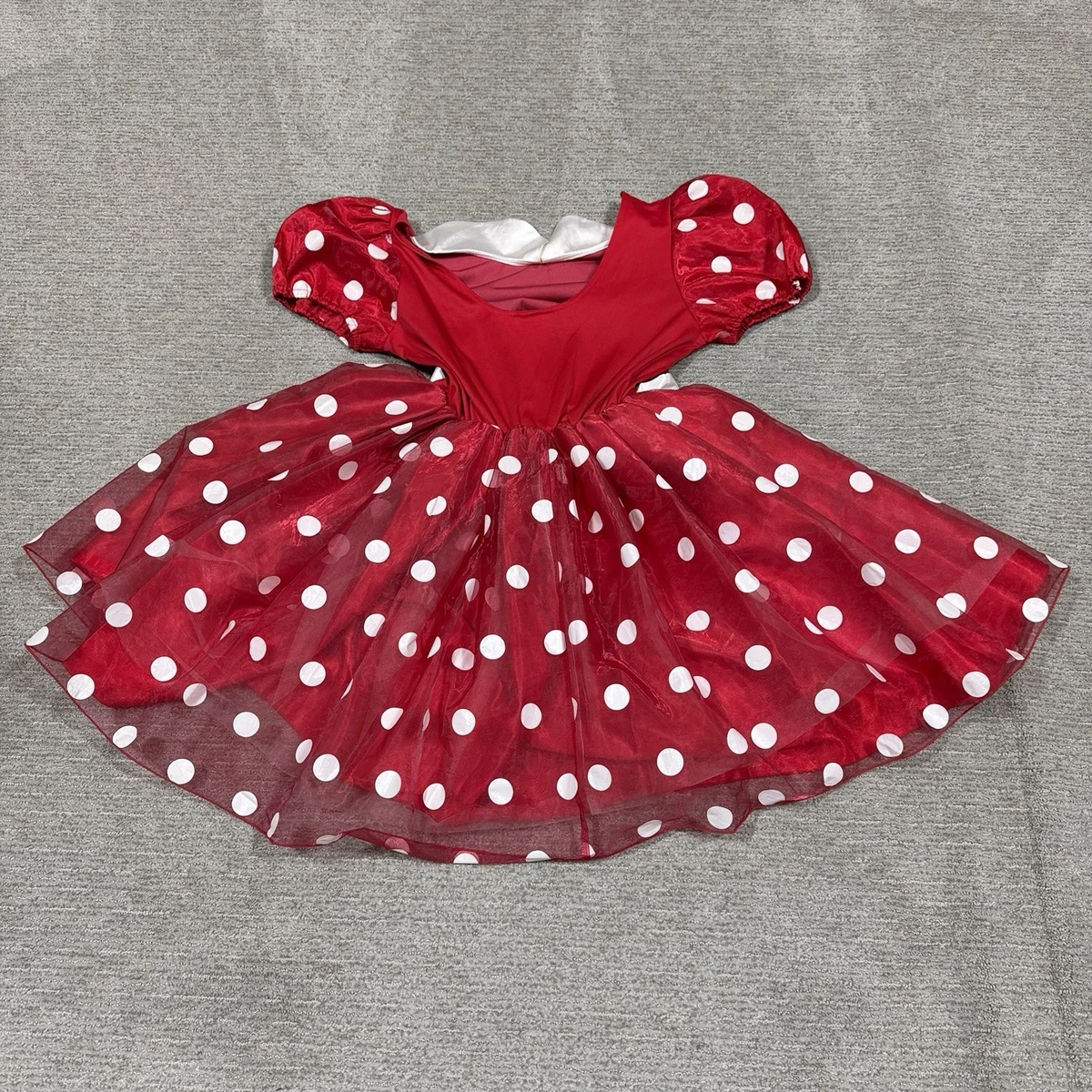 Vintage Disney Store Minnie Mouse Costume Womens Large Red Dress 90s Halloween