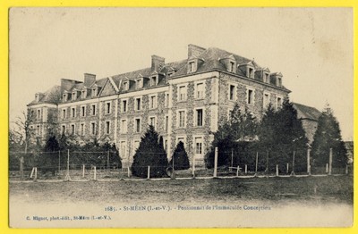 Old postcard France SAINT MEEN (Ille et Vilaine) PENSIONNAT de l'IMMACULÉE CONCEPTION
