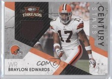 2009 Donruss Threads Century Stars Materials 121/250 Braylon Edwards #3 9bh