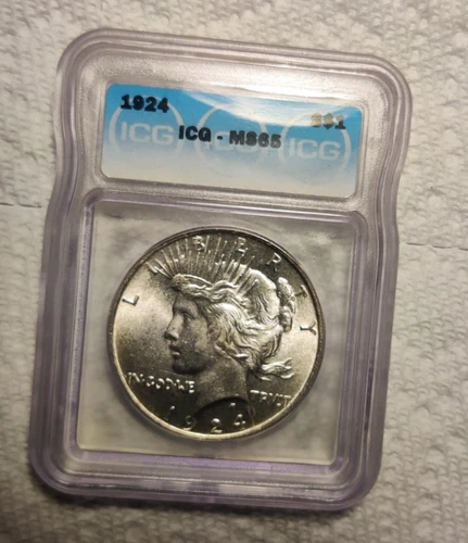 1924 Peace Dollar ICG MS 65