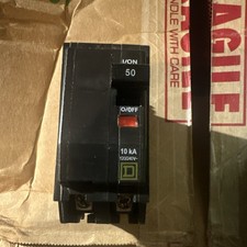 Square D QOB250 50 Amp 2 Pole Bolt-On Circuit Breaker 120/240V QOB 50A 2P