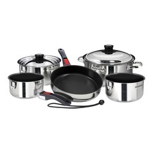 MAGMA A10-366-2-IND NESTING 10-PIECE INDUCTION COMPATIBLE COOKWARE - SS EXTERIOR