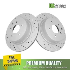 Rear Drilled Brake Rotors for Infiniti EX35 EX37 G25 G35 M35 Nissan 350Z