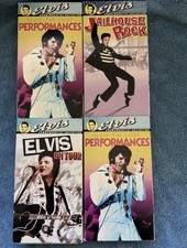 Elvis Presley Vintage Bundle 4 VHS, 2 8 Track, 15 Cassettes