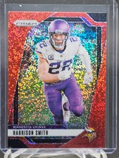 HARRISON SMITH 2024 PRIZM FOOTBALL RED SPARKLE SP #190 VIKINGS Q5384