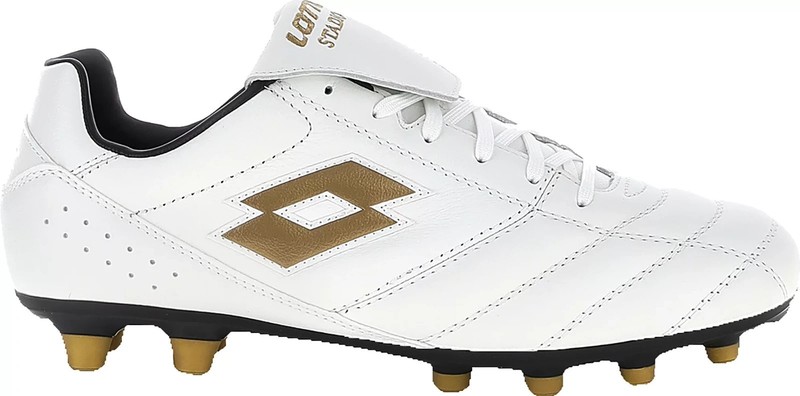 Lotto Stadio 200 IV FG Soccer Cleats Size 13 White & Gold