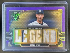 2022 Triple Threads Derek Jeter Relics Legends Jersey Bat Amethyst #/27